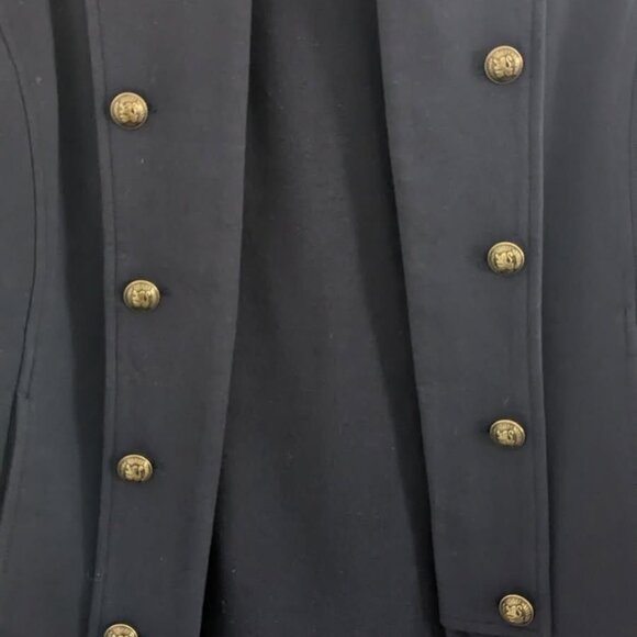 TOMMY HILFIGER | Navy Blue Military Band Open Ponte Blazer - Picture 5 of 7